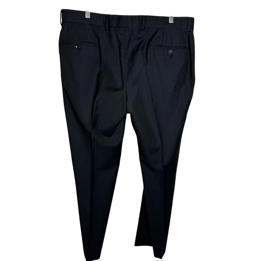 Gucci Mens Black Wool Suit Tom Ford Era Italy Tailored Jacket Pants Size 44R